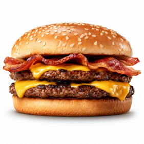Double burger cheese & bacon