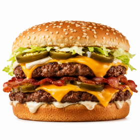 Double burger jalapenos